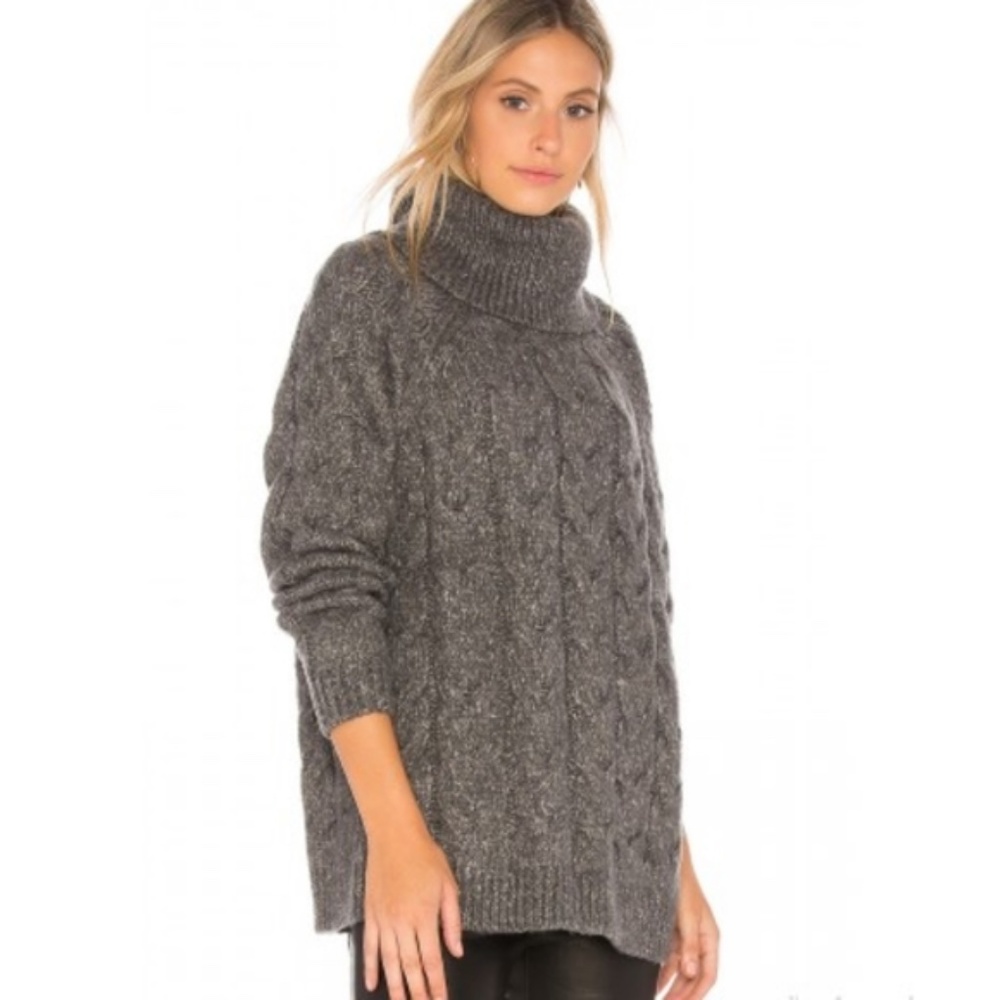 SOFT Joie Chunky Cowl Neck Cable Sweater Sz XS